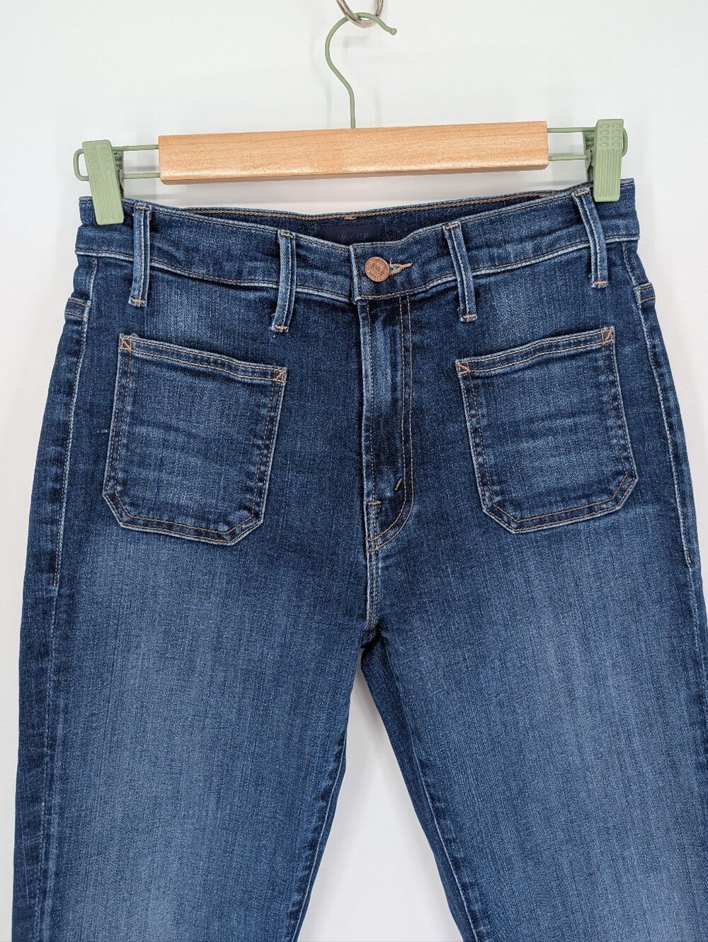 Mother The Patch Pocket Insider Flood Jeans in On Your Left Size 28 - Picture 5 of 12